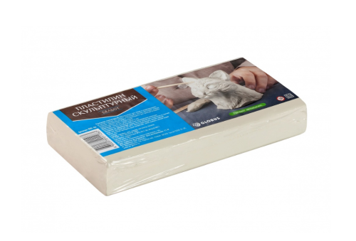 Пластилин скульптурный Глобус 500 г, белый