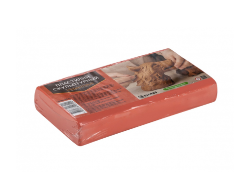 Пластилин скульптурный Глобус 500 г, терракотовый