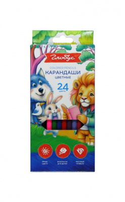 Карандаши цветные Globus, 24 цв.
