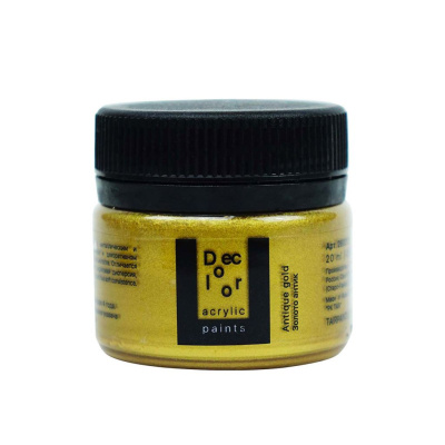 Акрил ТАИР "Деколор" 20 мл, Золото Антик