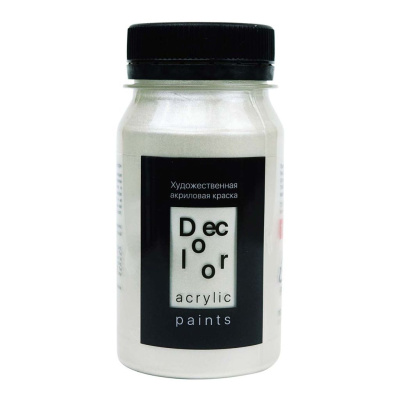 Акрил ТАИР "Деколор" 100 мл, Белое серебро