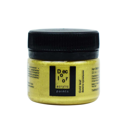 Акрил ТАИР "Деколор" 20 мл, Золото Сусальное