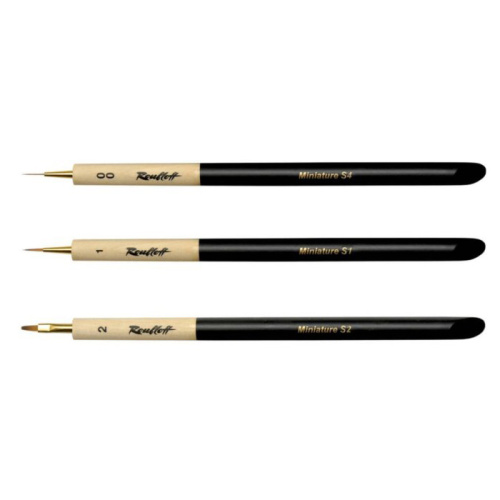 Кисть синтетика колонок имитация Roubloff "Миниатюра" ручка скошенная утолщенная