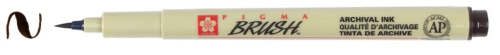 Ручка-кисточка Sakura "PIGMA BRUSH" сепия темная