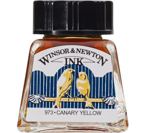 Тушь Winsor&Newton "Drawing Inks" 14 мл Желтый