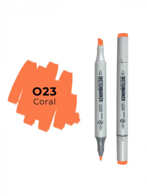Маркер двухсторонний на спиртовой основе Sketchmarker Цвет Коралловый