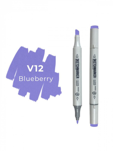 Маркер двухсторонний на спиртовой основе Sketchmarker Цвет Голубика