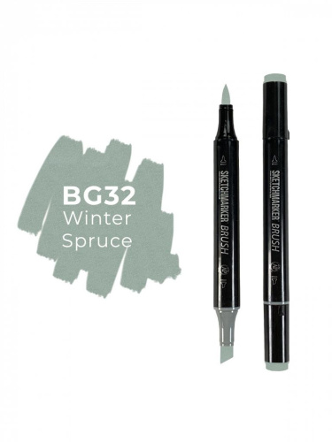 Маркер двухсторонний на спиртовой основе Sketchmarker Brush Цвет Зимняя ель