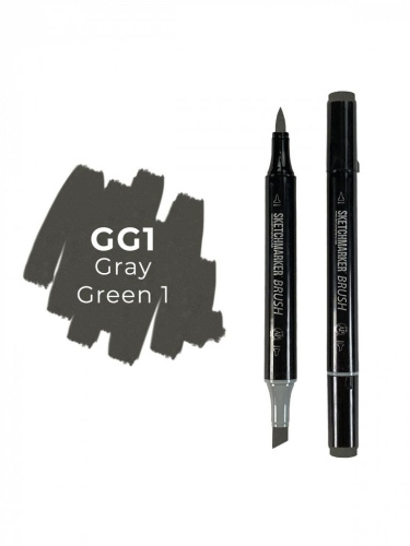 Маркер двухсторонний на спиртовой основе Sketchmarker Brush Цвет Серо зеленый 1