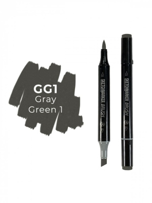 Маркер двухсторонний на спиртовой основе Sketchmarker Brush Цвет Серо зеленый 1