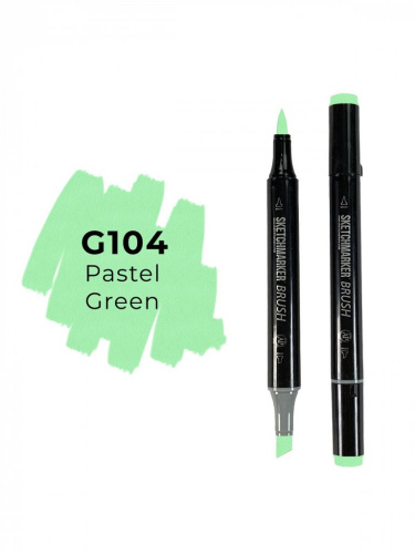 Маркер двухсторонний на спиртовой основе Sketchmarker Brush Цвет Пастельный зеленый