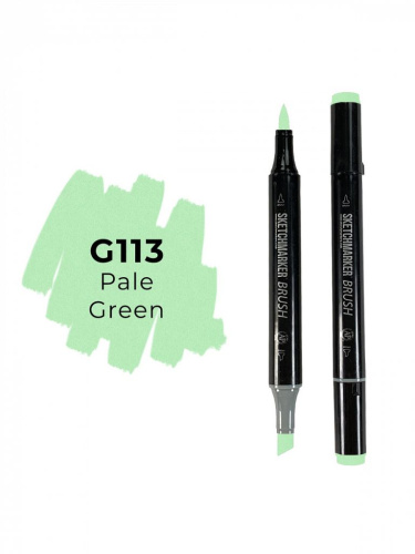 Маркер двухсторонний на спиртовой основе Sketchmarker Brush Цвет Бледно зеленый