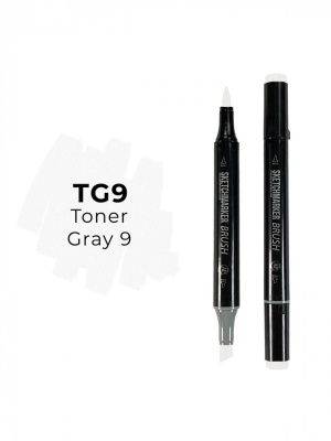 Маркер двухсторонний на спиртовой основе Sketchmarker Brush Цвет Тонированный серый 9