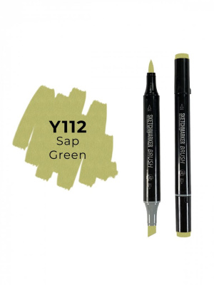 Маркер двухсторонний на спиртовой основе Sketchmarker Brush Цвет Зеленая краска из крушины