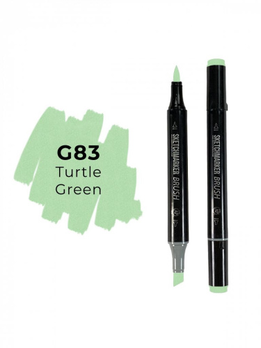 Маркер двухсторонний на спиртовой основе Sketchmarker Brush Цвет Зеленая черепаха