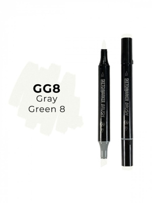 Маркер двухсторонний на спиртовой основе Sketchmarker Brush Цвет Серо зеленый 8