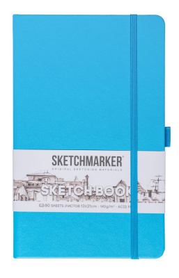 Блокнот для зарисовок Sketchmarker 13*21 cм 80 л 140 г, обложка Синий неон