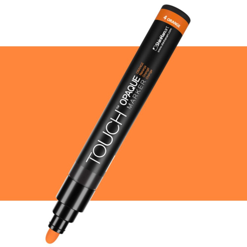 Маркер акриловый TOUCH "Opaque" наконечник средний, цвет оранжевый