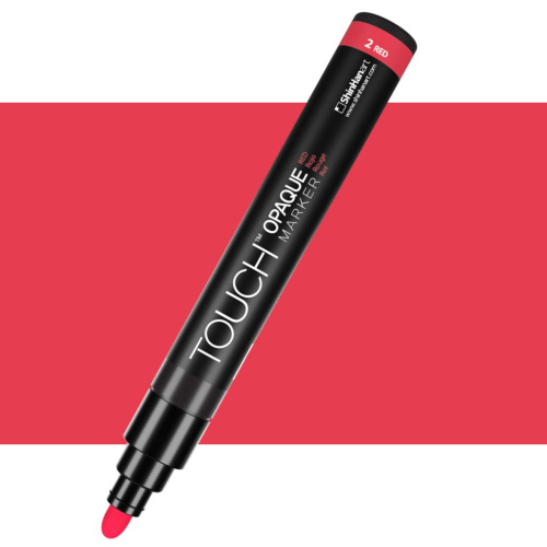 Маркер акриловый TOUCH "Opaque" наконечник средний, цвет красный