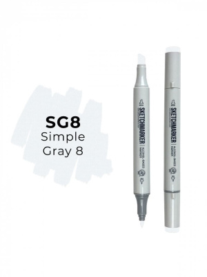 Маркер двухсторонний на спиртовой основе Sketchmarker Цвет Простой серый 8
