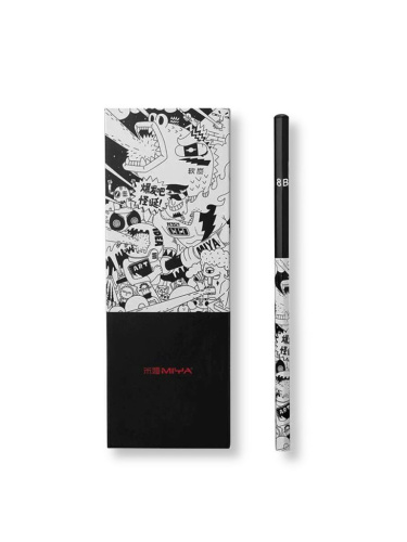 Набор чернографитных карандашей мягких HIMI 8 шт, 8B