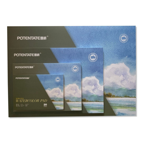 Альбом-склейка для акварели Potentate 20 л 300 г 100% хлопок, среднее зерно