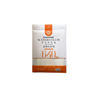 Набор бумаги для акварели Potentate 19х27 см см 640 г 100% хлопок, упаковка 5 л