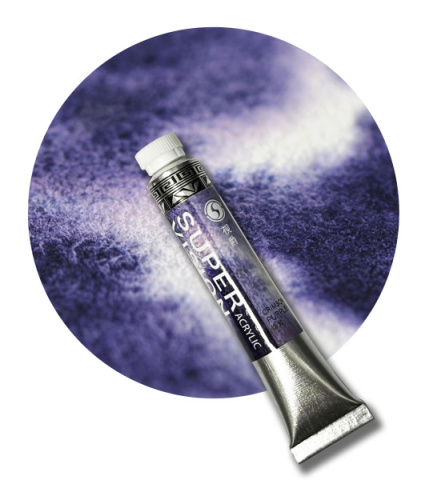 Акрил Super Vision с грануляцией "Acrylic layered" в тубе 8 мл S2 Crimson purple