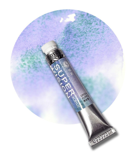 Акрил Super Vision с грануляцией "Acrylic layered" в тубе 8 мл S5 Green purple