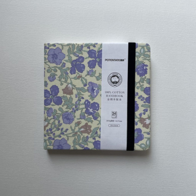 Мини-скетчбук для акварели Potentate 16х16 см 24 л 300 г 1