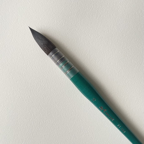 Кисть белка премиум 10 Art Secret, французское крепление, голубая коротка ручка, 18SRQ