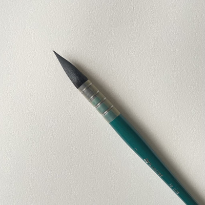 Кисть белка премиум 7 Art Secret, французское крепление, голубая коротка ручка, 18SRQ