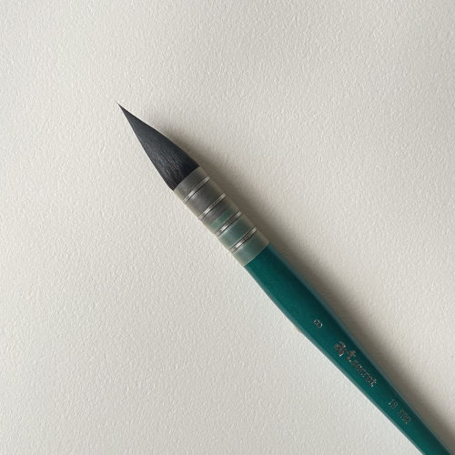 Кисть белка премиум 8 Art Secret, французское крепление, голубая коротка ручка, 18SRQ