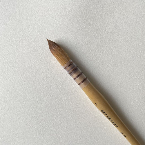 Кисть синтетика Taklon 7 Art Secret, короткая ручка, французское крепление, 15RT