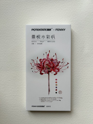 Набор акварельных открыток Potentate 8x15,5 см 20 л 300 г, хлопок 100%, A