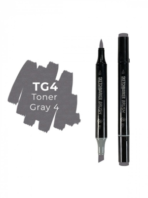 Маркер двухсторонний на спиртовой основе Sketchmarker Brush Цвет Тонированный серый 4