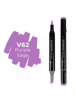 Маркер двухсторонний на спиртовой основе Sketchmarker Brush Цвет Бордовый шалфей
