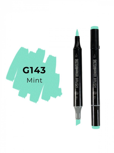 Маркер двухсторонний на спиртовой основе Sketchmarker Brush Цвет Мята