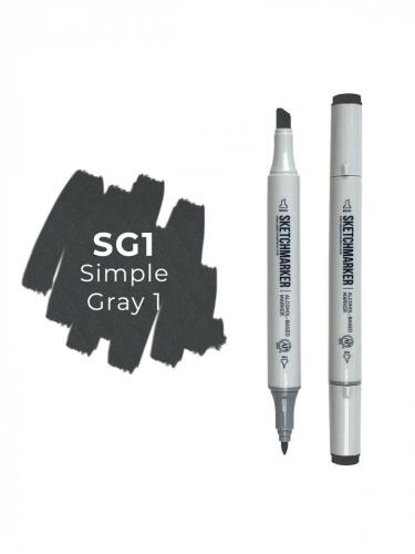 Маркер двухсторонний на спиртовой основе Sketchmarker Цвет Простой серый 1