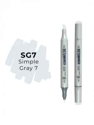 Маркер двухсторонний на спиртовой основе Sketchmarker Цвет Простой серый 7