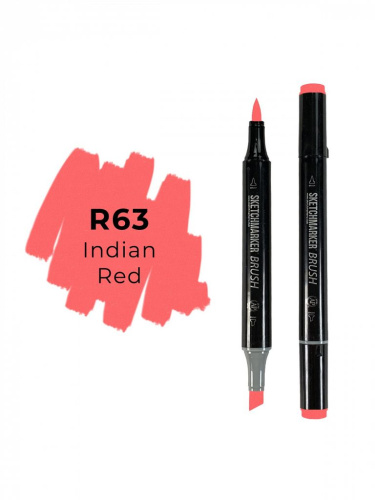 Маркер двухсторонний на спиртовой основе Sketchmarker Brush Цвет Индийсий красный