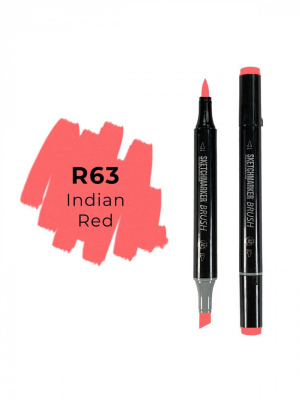 Маркер двухсторонний на спиртовой основе Sketchmarker Brush Цвет Индийсий красный