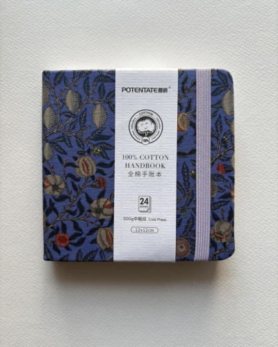 Мини-скетчбук для акварели Potentate 12х12 см 24 л 300 г 5