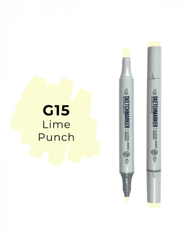 Маркер двухсторонний на спиртовой основе Sketchmarker Цвет Лаймовый пунш