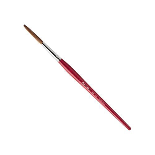 Кисть ушной волос №6 круглая удлиненная Escoda "Filleting and Lettering 6521" короткая ручка