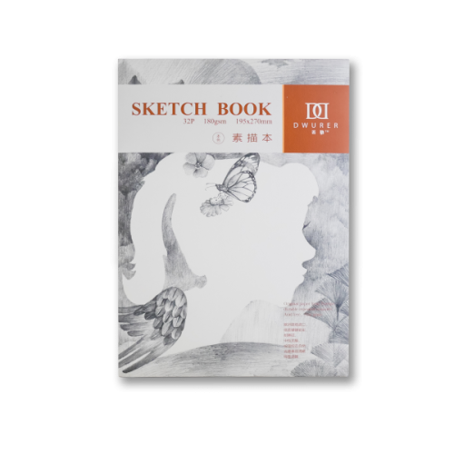 Скетчбук-склейка Potentate "Sketch Book" 19,5x27 см 32 л 180 г, мелкозернистый