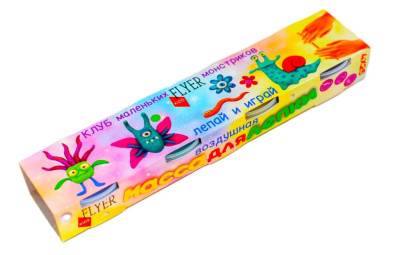 Набор самозатвердевающая воздушная масса для лепки, 4 цвета * 25гр. (зеленый,розовый,желтый,фиолетов