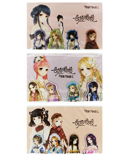 Закладки магнитные "Красавицы" 4 шт, 4 см, фигурные, цвета ассорти