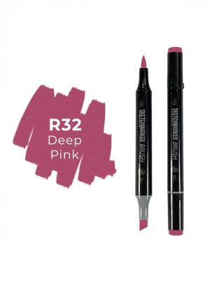 Маркер двухсторонний на спиртовой основе Sketchmarker Brush Цвет Глубокий розовый