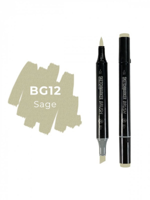 Маркер двухсторонний на спиртовой основе Sketchmarker Brush Цвет Шалфей